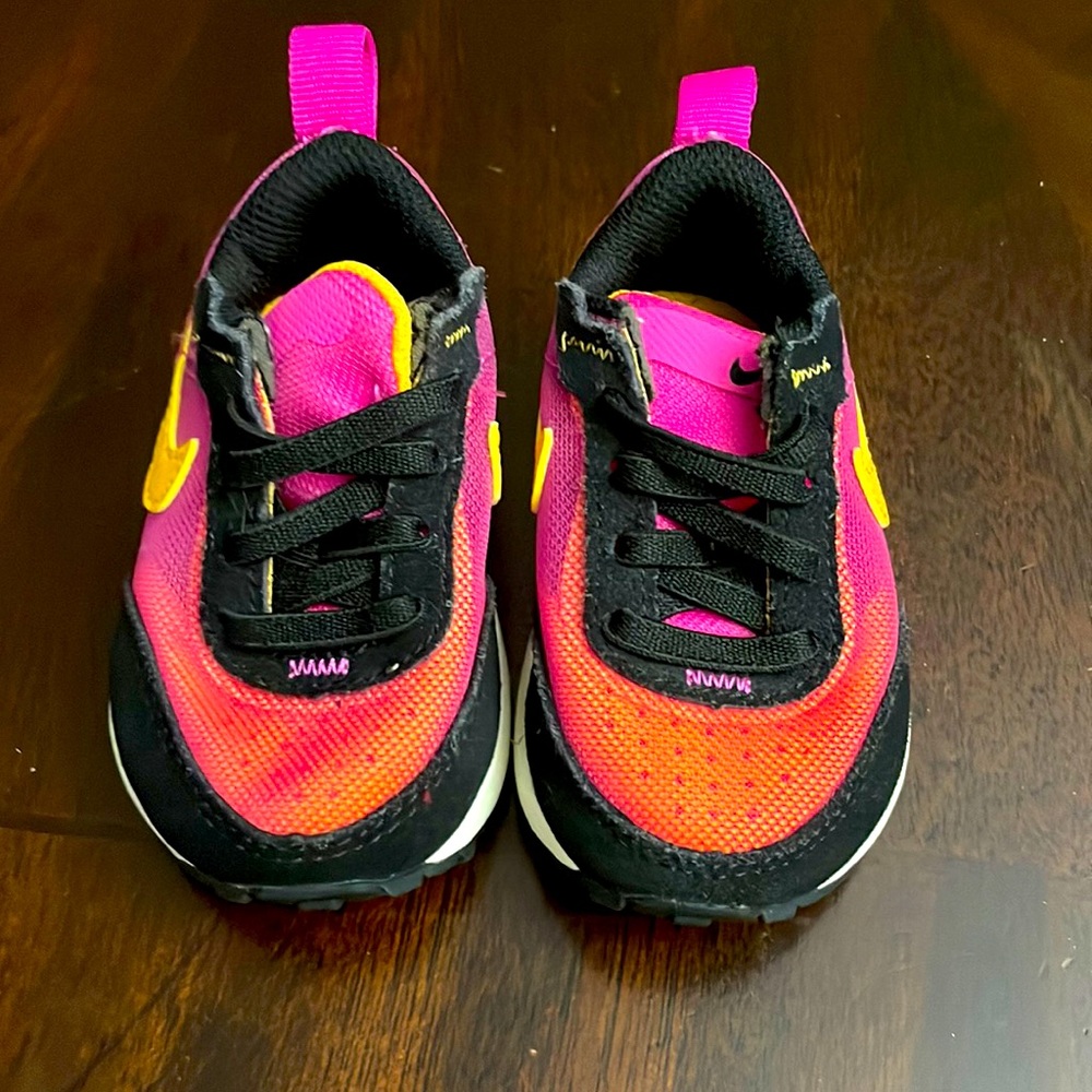 Nike Waffle One. Size 3c. Pink/yellow.